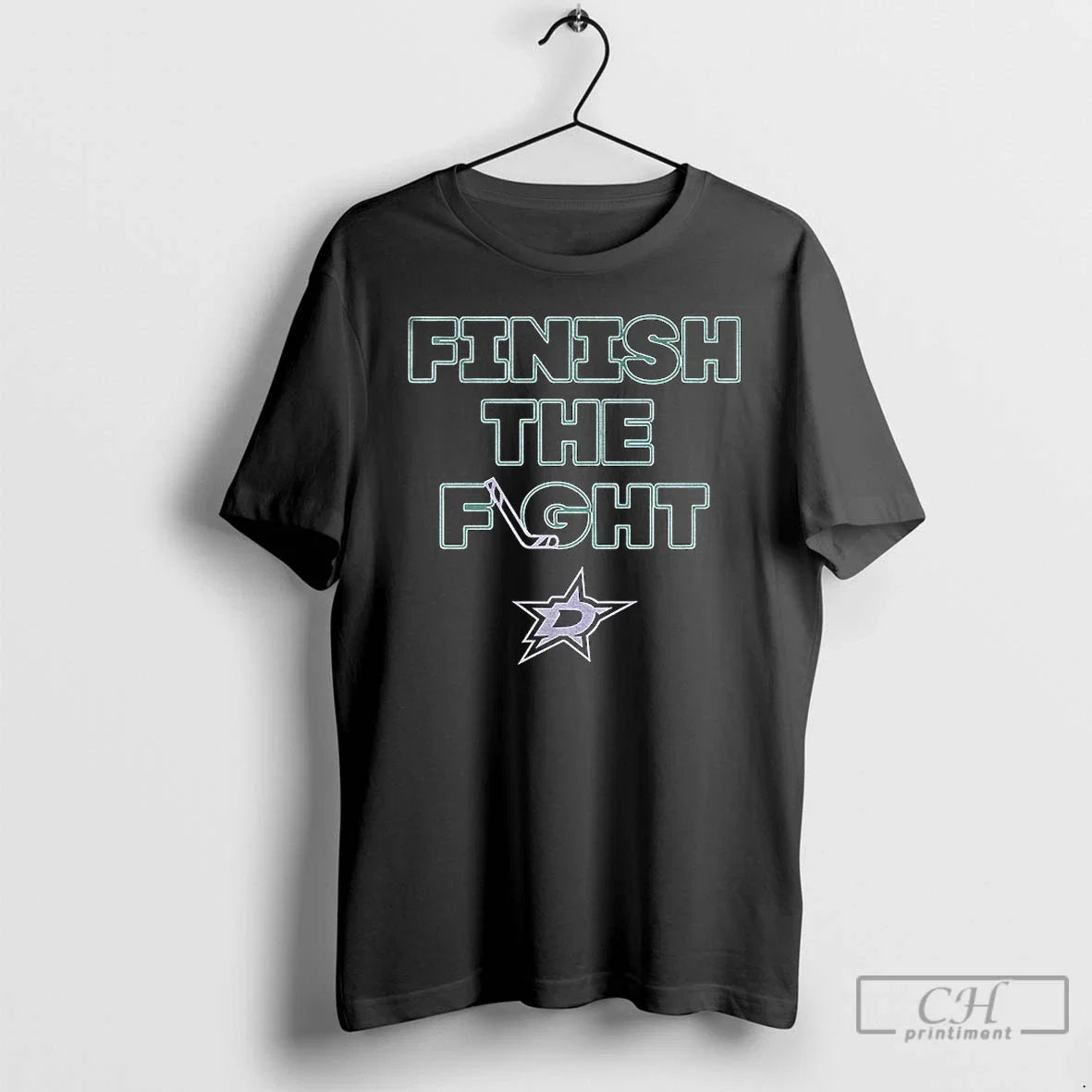 Classic Dallas Stars Hockey Finish Fight Nhl 2025 - Adult & Kids T-Shirts, Sweatshirts & Hoodies apparel design preview 1
