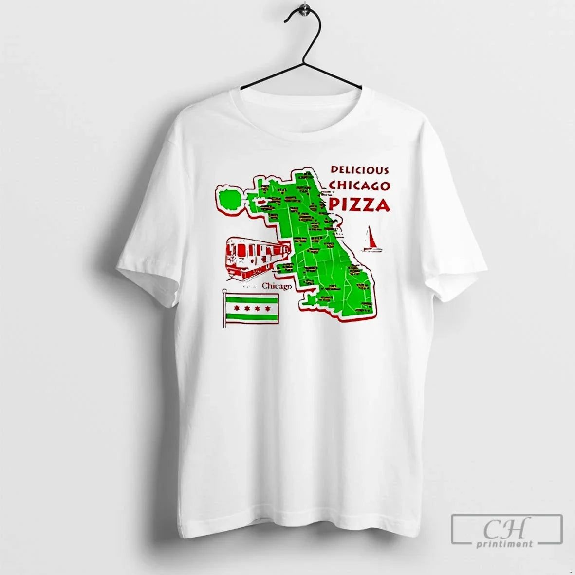 Classic Delicious Chicago Pizza Historic - Adult & Kids T-Shirts, Sweatshirts & Hoodies apparel design preview 1