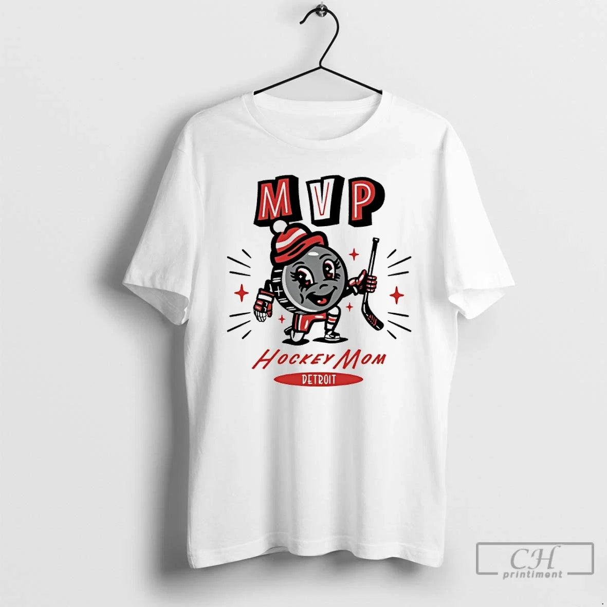 Classic Detroit Red Wings 2025 Mvp Hockey Mom - Adult & Kids T-Shirts, Sweatshirts & Hoodies apparel design preview 1