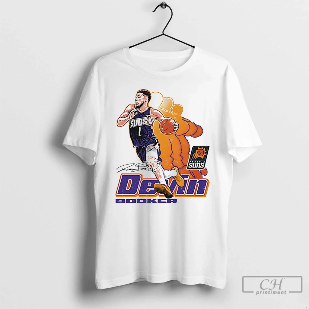 Classic Devin Booker Phoenix Suns Retro Signature - Adult & Kids T-Shirts, Sweatshirts & Hoodies apparel design preview 1