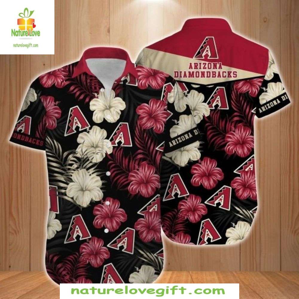 MLB Diamondbacks Hawaiian Stylish Baseball Apparel - Adult & Kids T-Shirts, Sweatshirts & Hoodies apparel design preview 1