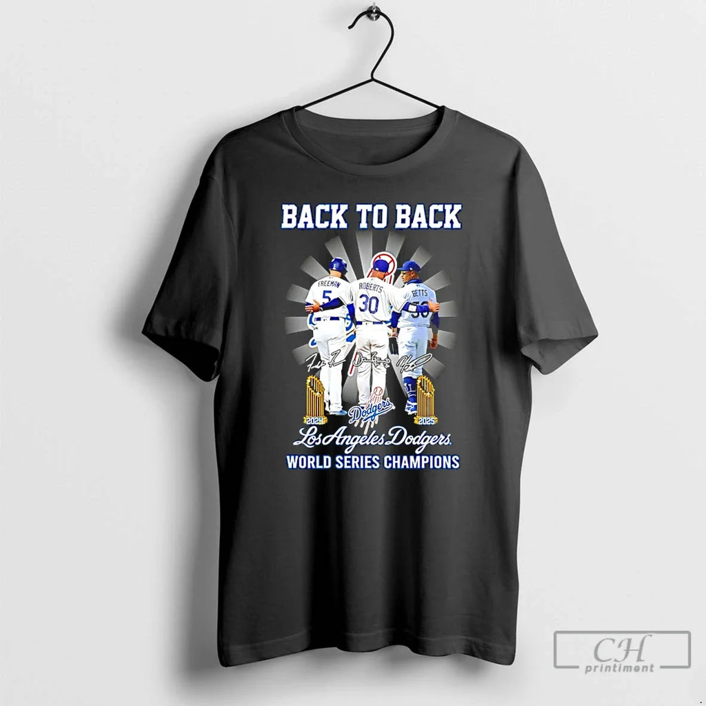 Classic Dodgers Freeman Roberts Betts Back 24 25 - Adult & Kids T-Shirts, Sweatshirts & Hoodies apparel design preview 1