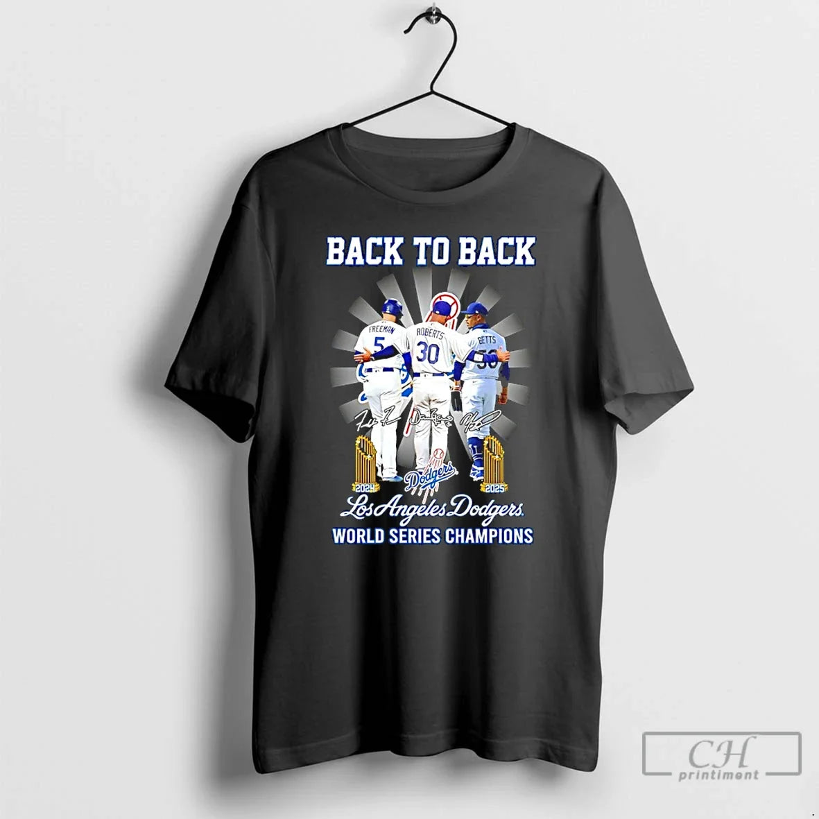 Classic Dodgers Freeman Roberts Betts Back 24 25 - Adult & Kids T-Shirts, Sweatshirts & Hoodies apparel design preview 1