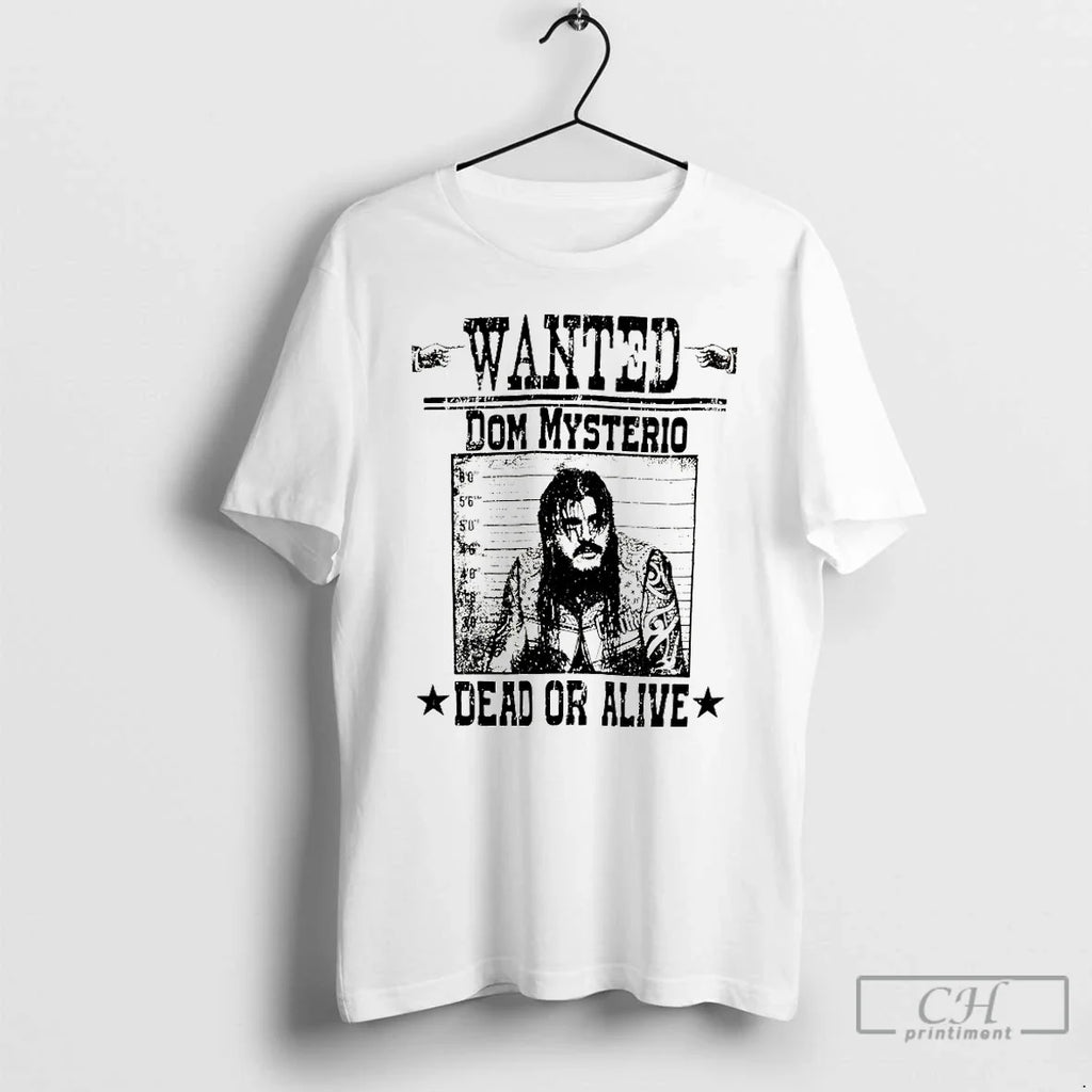 Classic Dominik Mysterio Wanted Deaf Or Alive - Adult & Kids T-Shirts, Sweatshirts & Hoodies apparel design preview 1