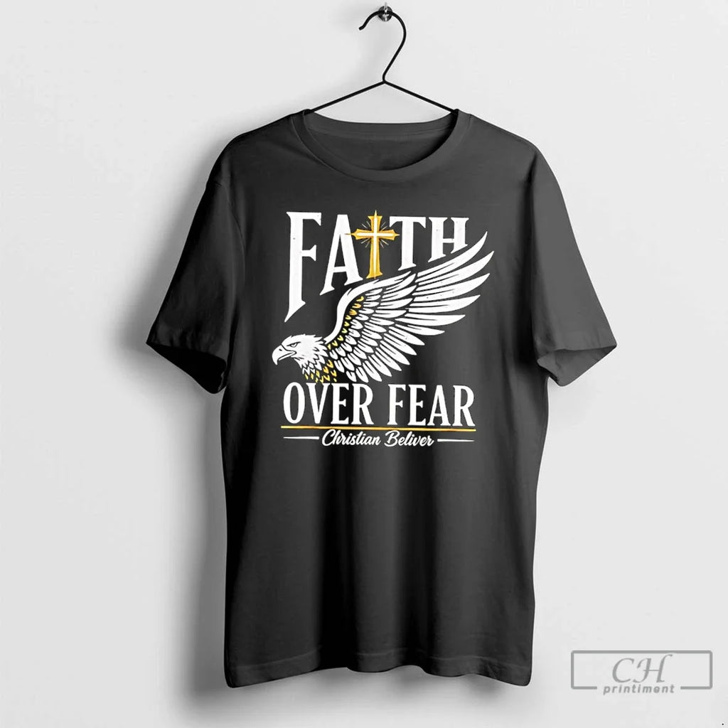 Classic Faith Over Fear Christian Believer - Adult & Kids T-Shirts, Sweatshirts & Hoodies apparel design preview 1