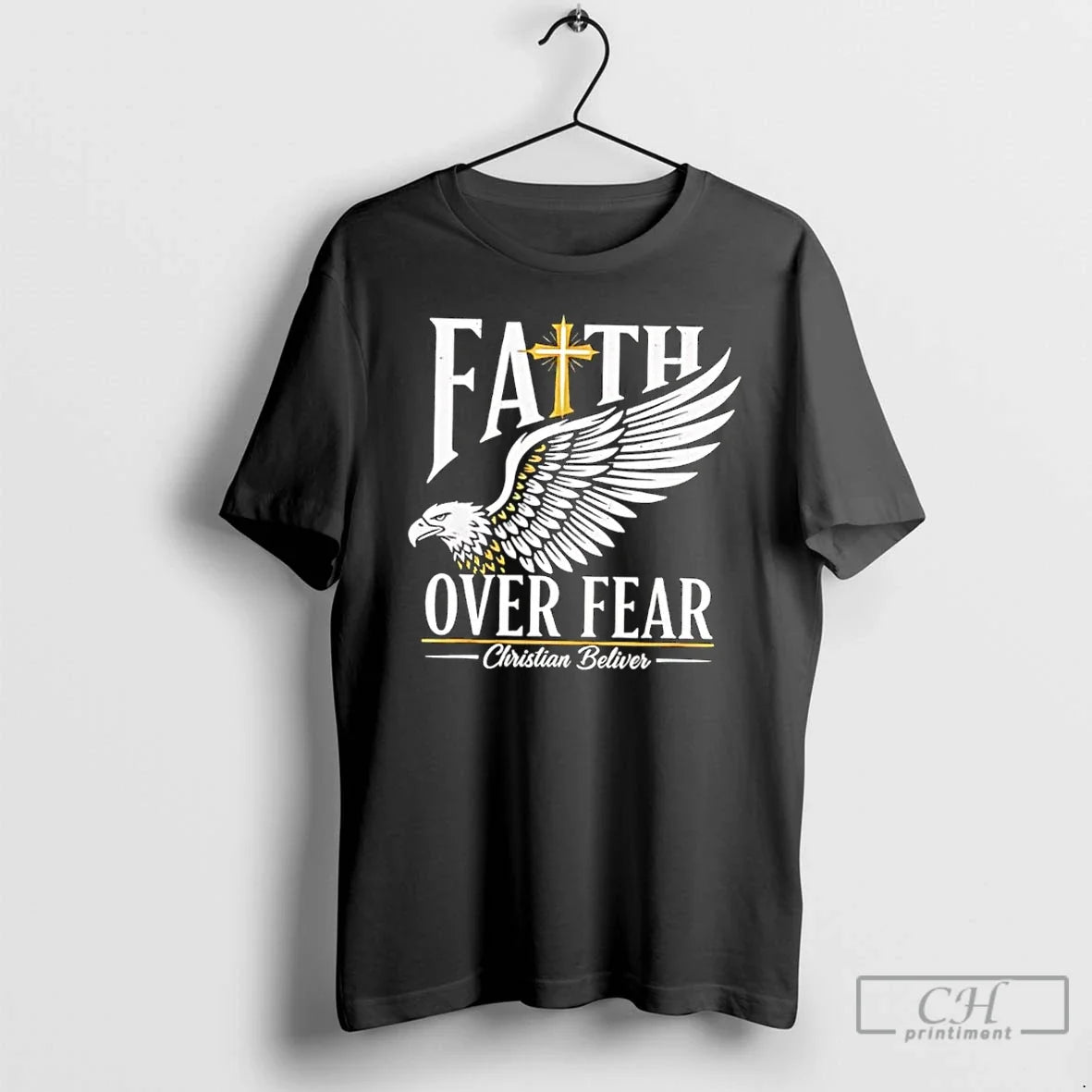 Classic Faith Over Fear Christian Believer - Adult & Kids T-Shirts, Sweatshirts & Hoodies apparel design preview 1