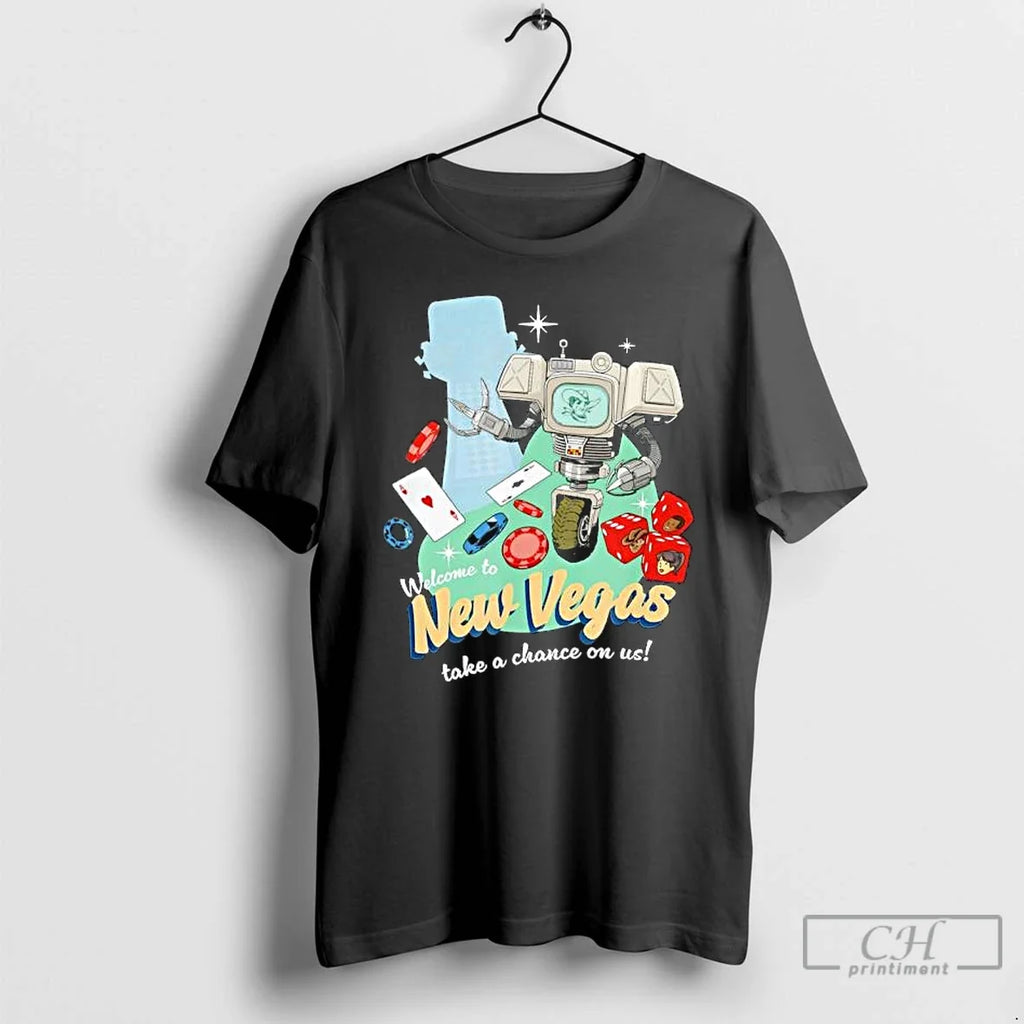 Classic Fallout Welcome New Vegas Take Chance Us - Adult & Kids T-Shirts, Sweatshirts & Hoodies apparel design preview 1