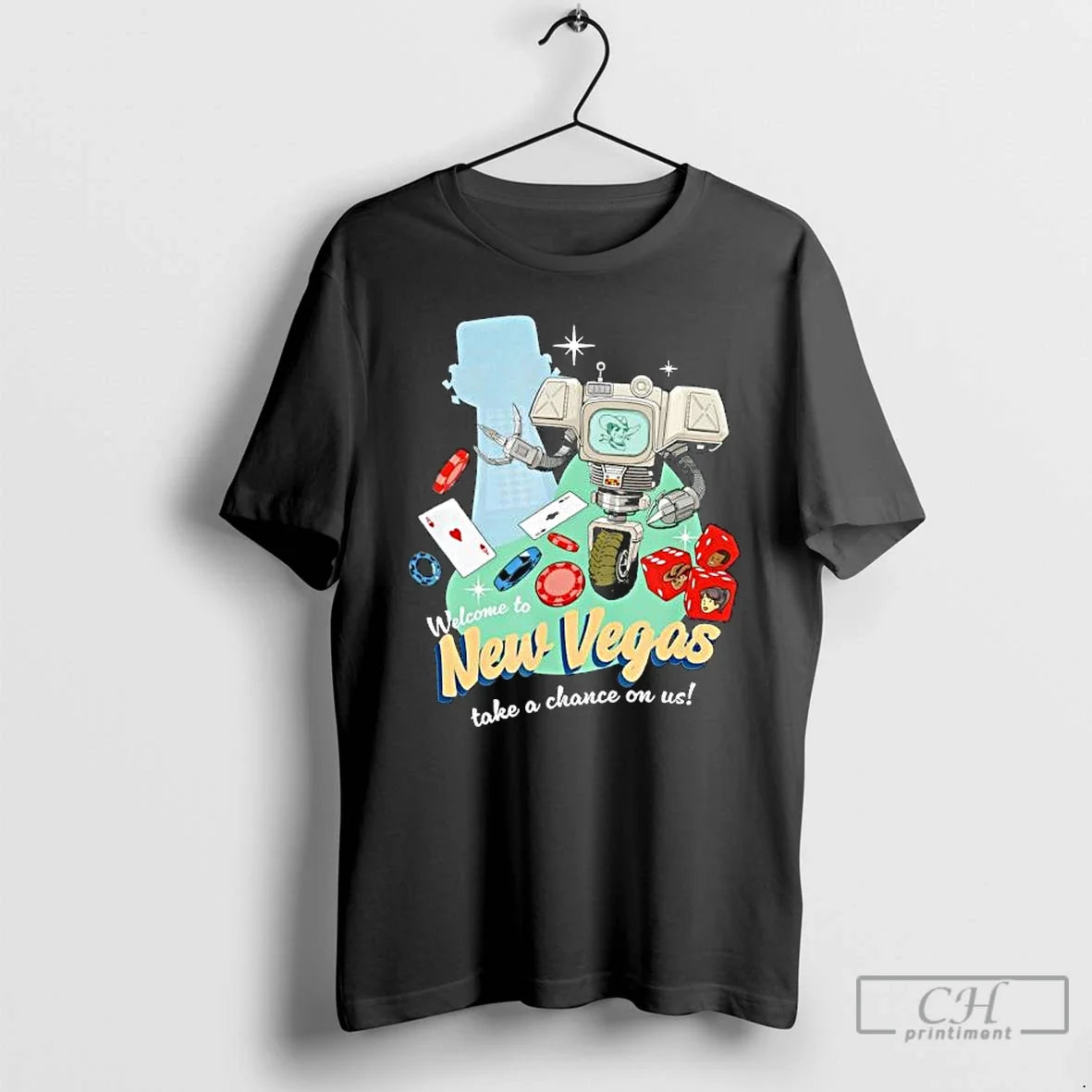 Classic Fallout Welcome New Vegas Take Chance Us - Adult & Kids T-Shirts, Sweatshirts & Hoodies apparel design preview 1