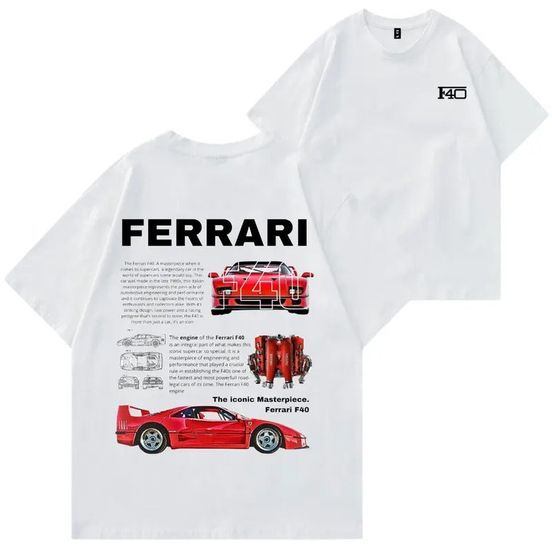 Classic Ferrari F40 Car Enthusiast - Adult & Kids T-Shirts, Sweatshirts & Hoodies apparel design preview 1