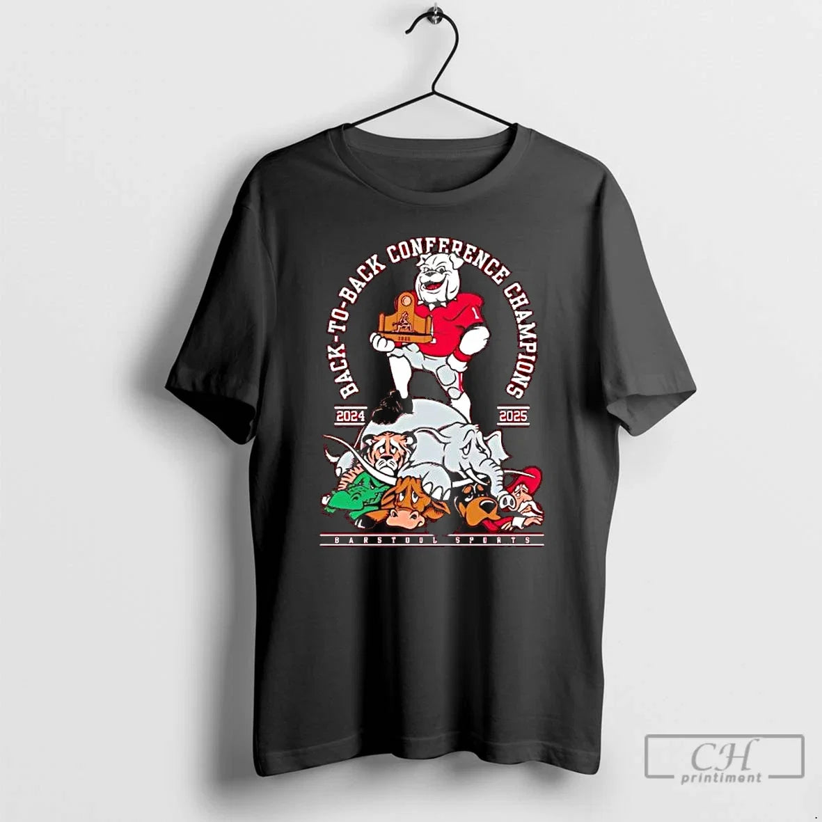 Classic Georgia Bulldogs Back Conference Champions - Adult & Kids T-Shirts, Sweatshirts & Hoodies apparel design preview 1