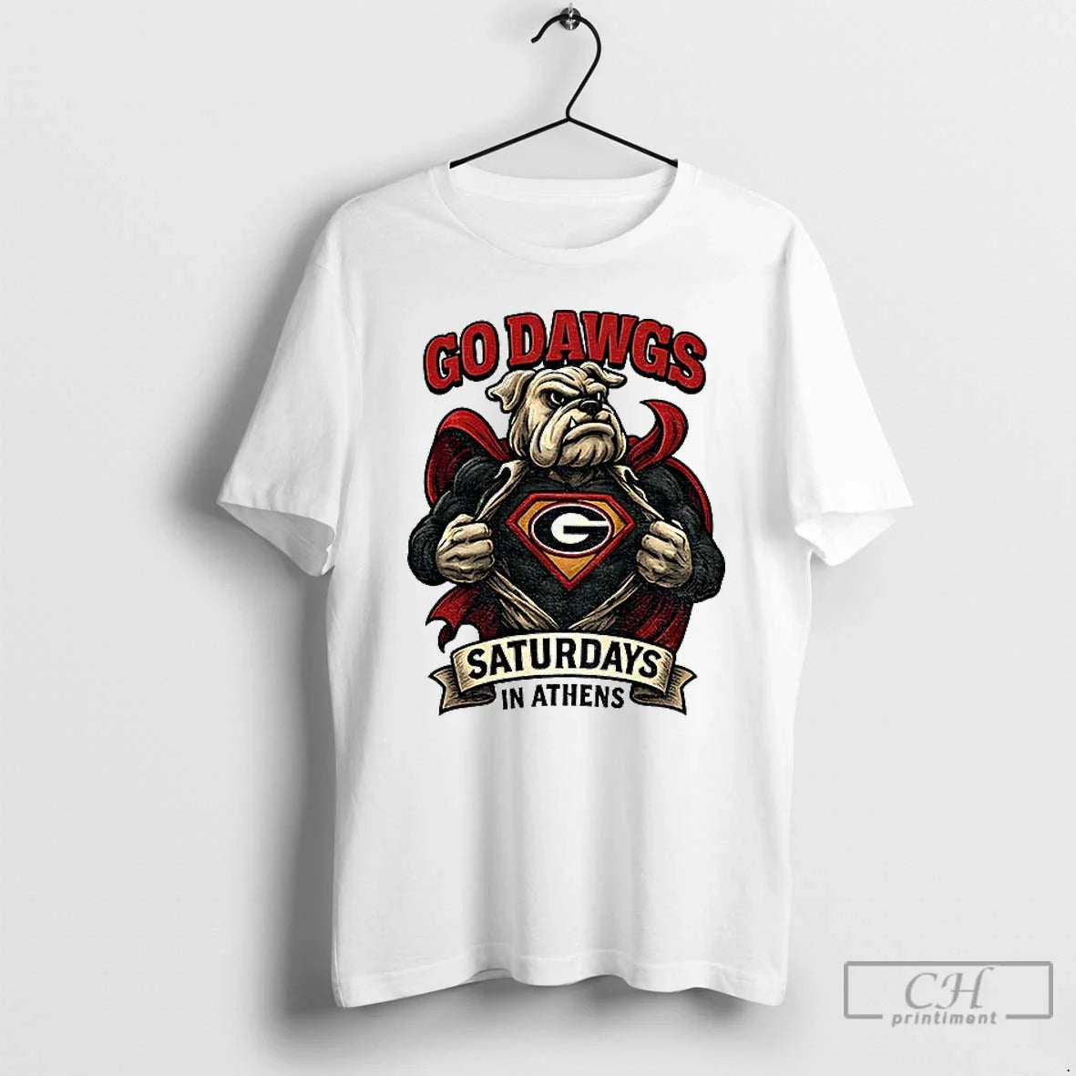 Classic Georgia Bulldogs Mascot Super Bulldog Vintage - Adult & Kids T-Shirts, Sweatshirts & Hoodies apparel design preview 1