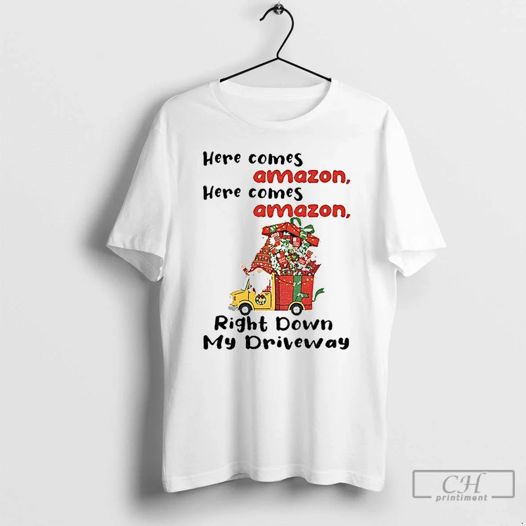 Classic Gnome Here Comes Amazon Right Down My - Adult & Kids T-Shirts, Sweatshirts & Hoodies apparel design preview 1