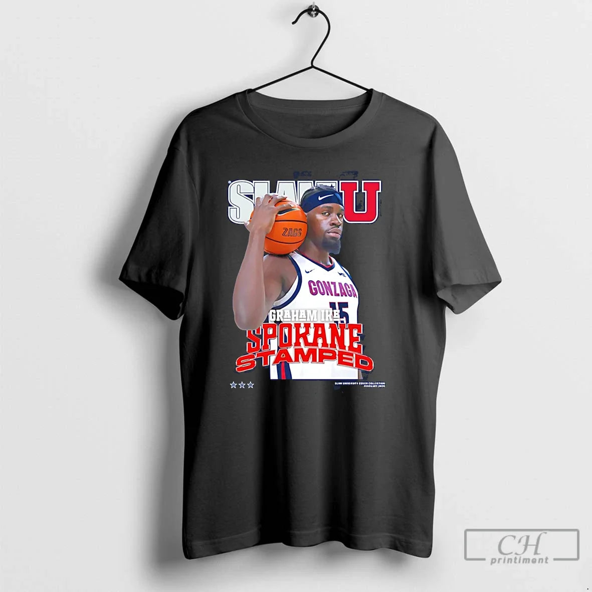 Classic Graham Ike Gonzaga Bulldogs Spokane Stamped - Adult & Kids T-Shirts, Sweatshirts & Hoodies apparel design preview 1