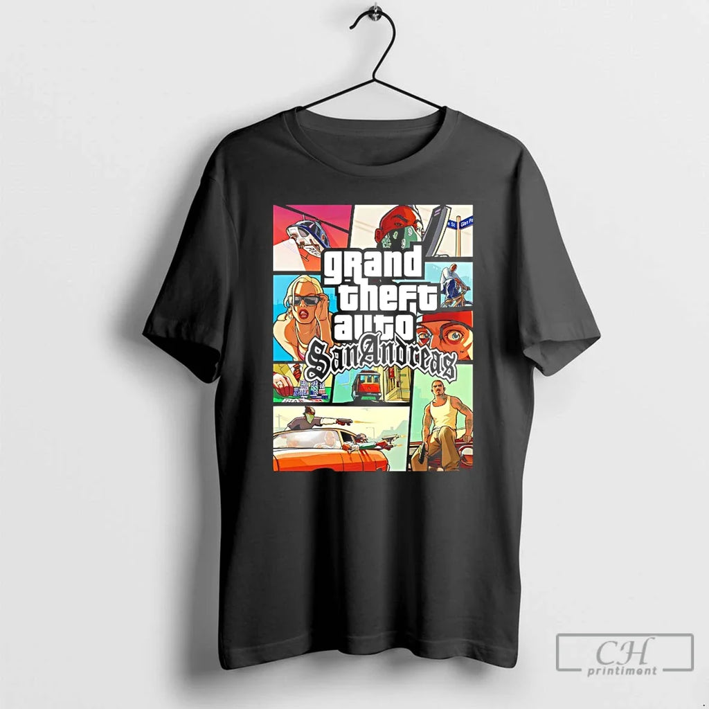 Classic Grand Theft Auto San Andreas - Adult & Kids T-Shirts, Sweatshirts & Hoodies apparel design preview 1
