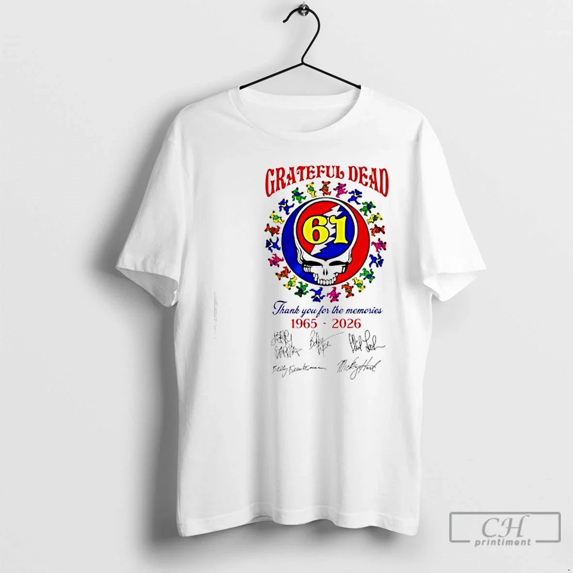 Classic Grateful Dead 61 Years 1965 2026 Thank You - Adult & Kids T-Shirts, Sweatshirts & Hoodies apparel design preview 1