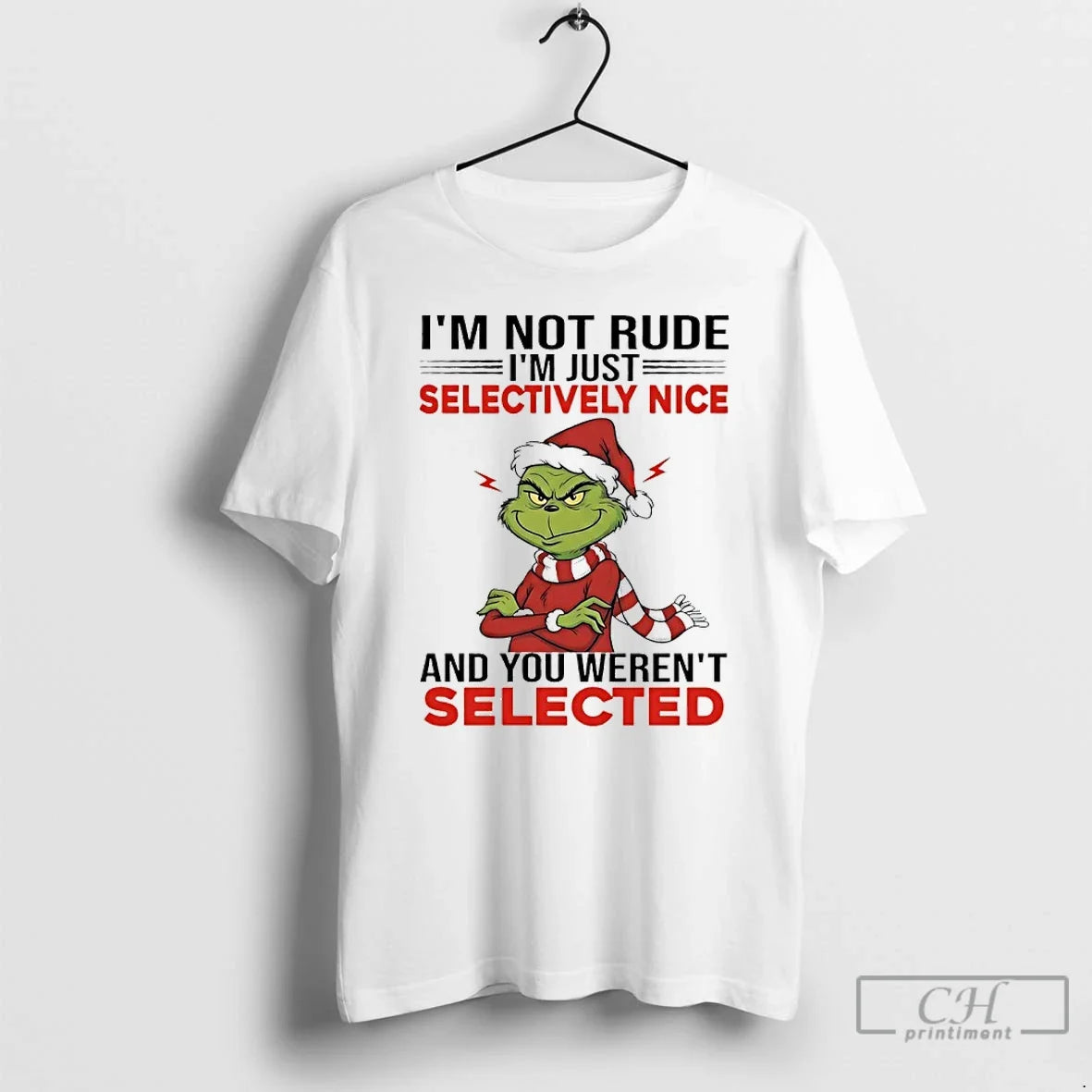 Classic Grinch Im Not Rude Just Selectively Nice You - Adult & Kids T-Shirts, Sweatshirts & Hoodies apparel design preview 1