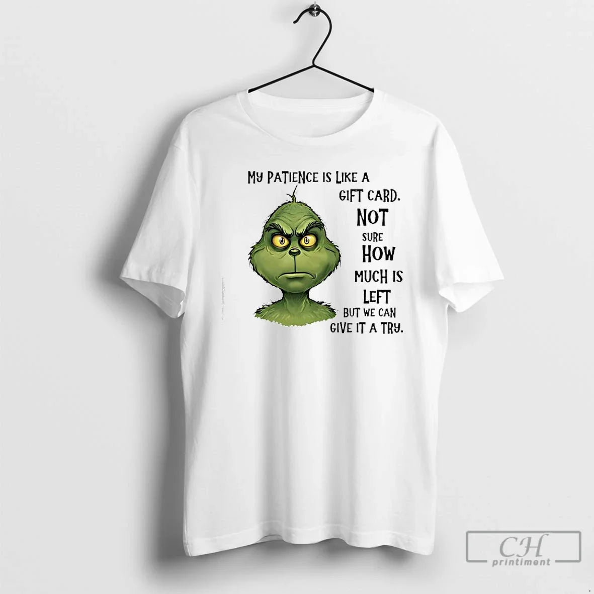 Classic Grinch My Patience Is Like Card - Adult & Kids T-Shirts, Sweatshirts & Hoodies apparel design preview 1