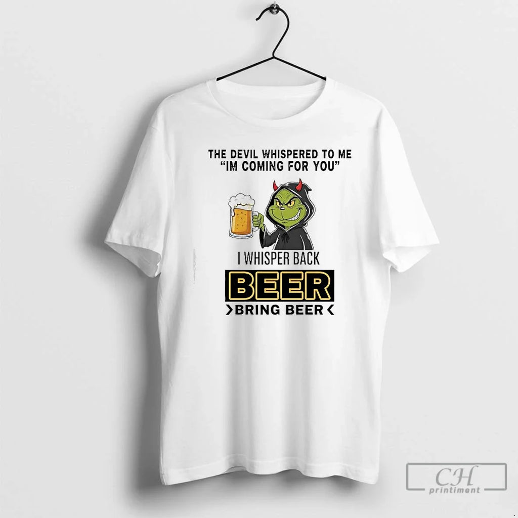 Classic Grinch Devil Whispered Me Im Coming You I - Adult & Kids T-Shirts, Sweatshirts & Hoodies apparel design preview 1
