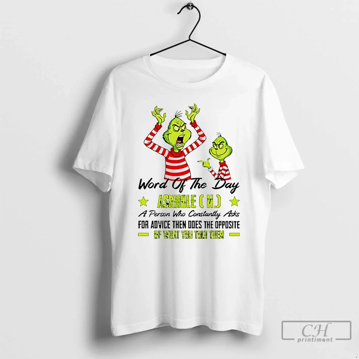 Classic Grinch Word Day Askhole Person Who Constantly - Adult & Kids T-Shirts, Sweatshirts & Hoodies apparel design preview 1