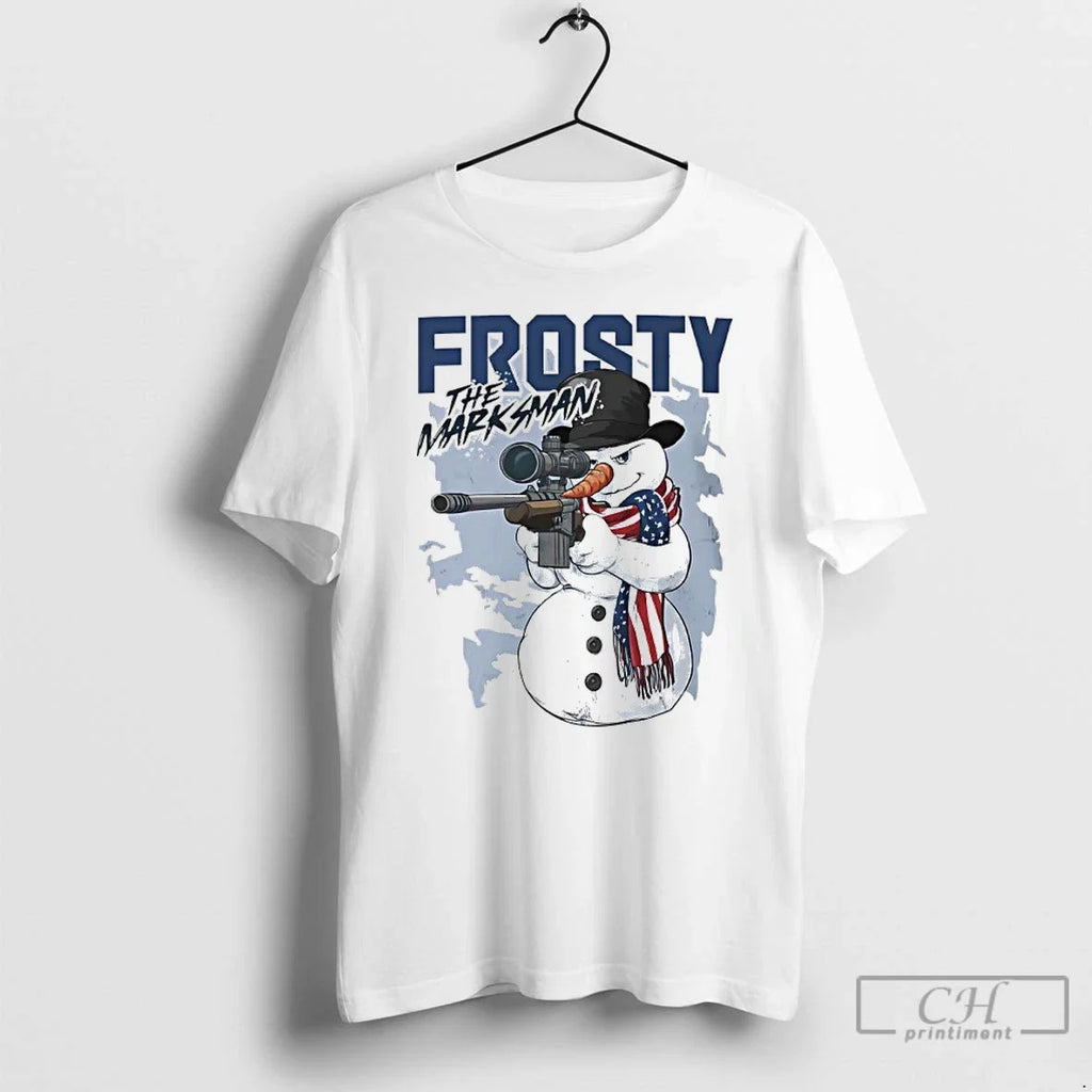 Classic Gun Snowman Frosty Marksman - Adult & Kids T-Shirts, Sweatshirts & Hoodies apparel design preview 1