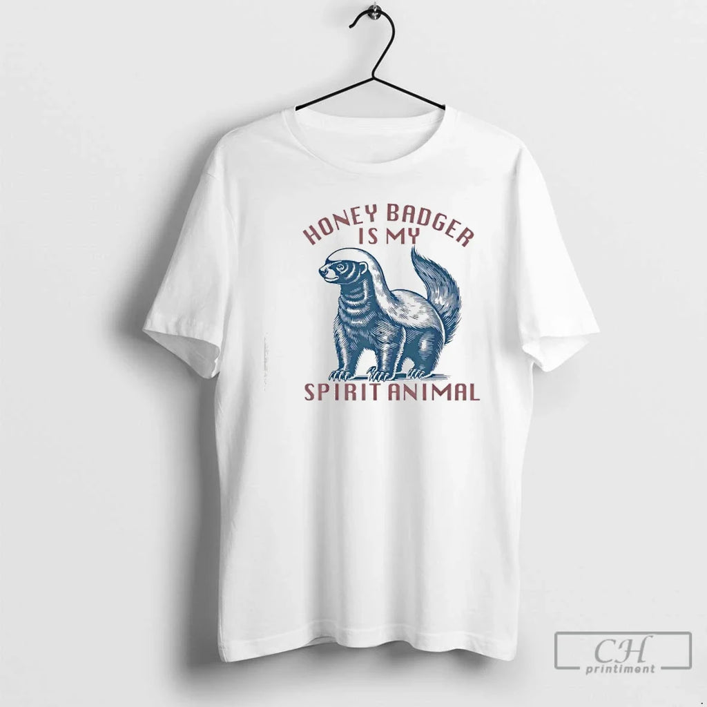 Classic Honey Badger Is My Spirit Vintage - Adult & Kids T-Shirts, Sweatshirts & Hoodies apparel design preview 1