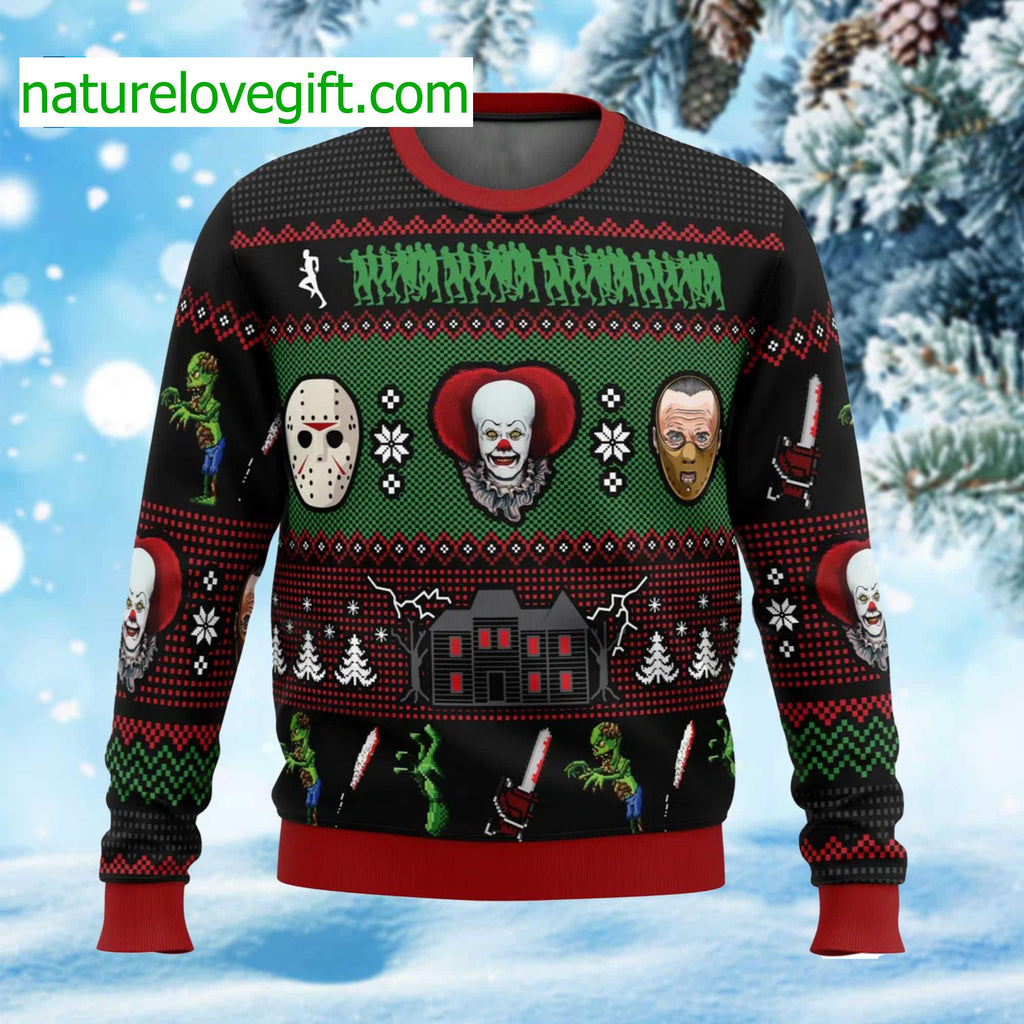 Classic Horror Ugly Christmas Sweater - Holiday Gift product image