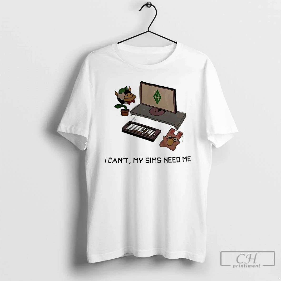Classic I Cant My Sims Need Me - Adult & Kids T-Shirts, Sweatshirts & Hoodies apparel design preview 1