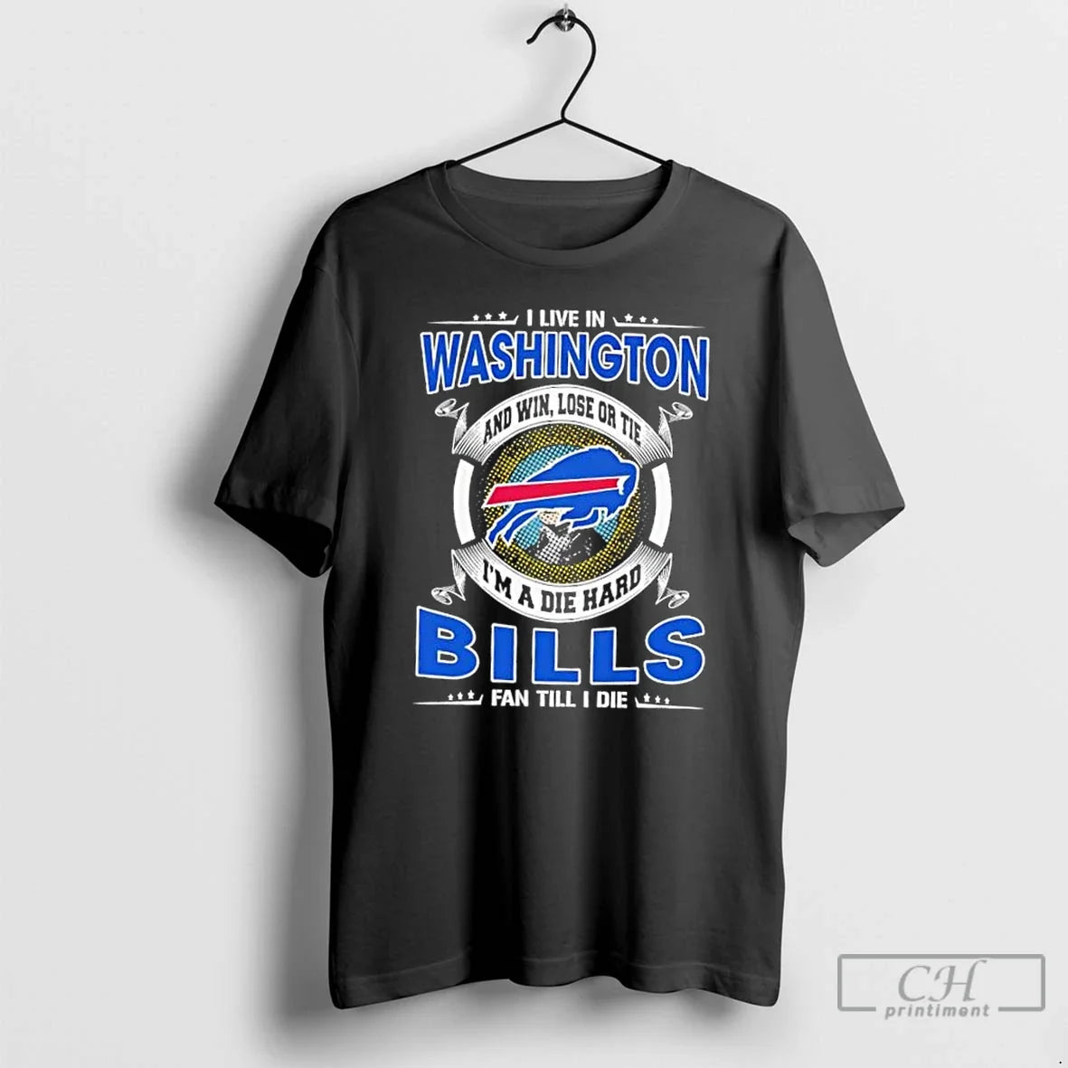 Classic I Live Washington Win Lose Tie Im Die Hard - Adult & Kids T-Shirts, Sweatshirts & Hoodies apparel design preview 1