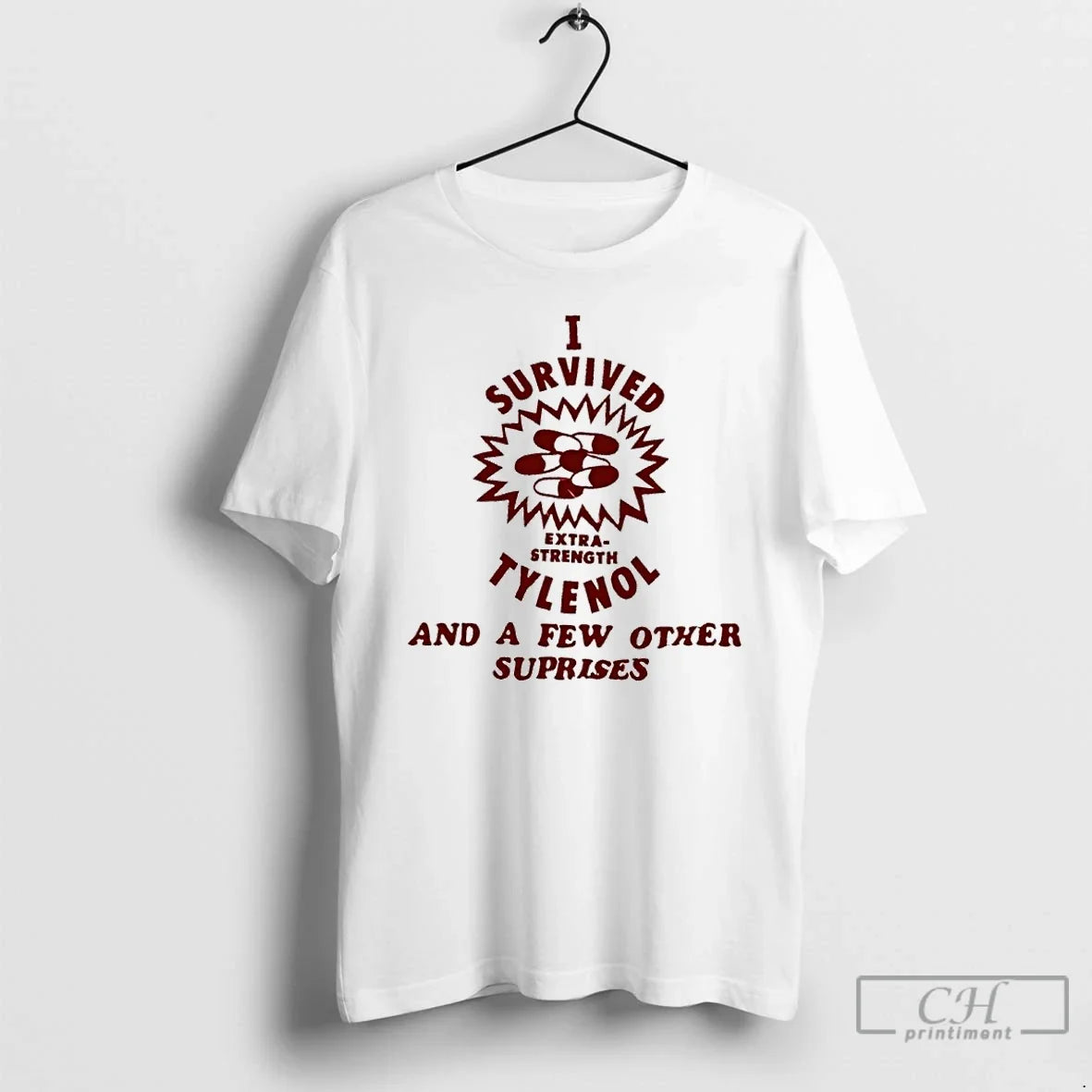 Classic I Survived Extra Strength Tylenol Few Other - Adult & Kids T-Shirts, Sweatshirts & Hoodies apparel design preview 1