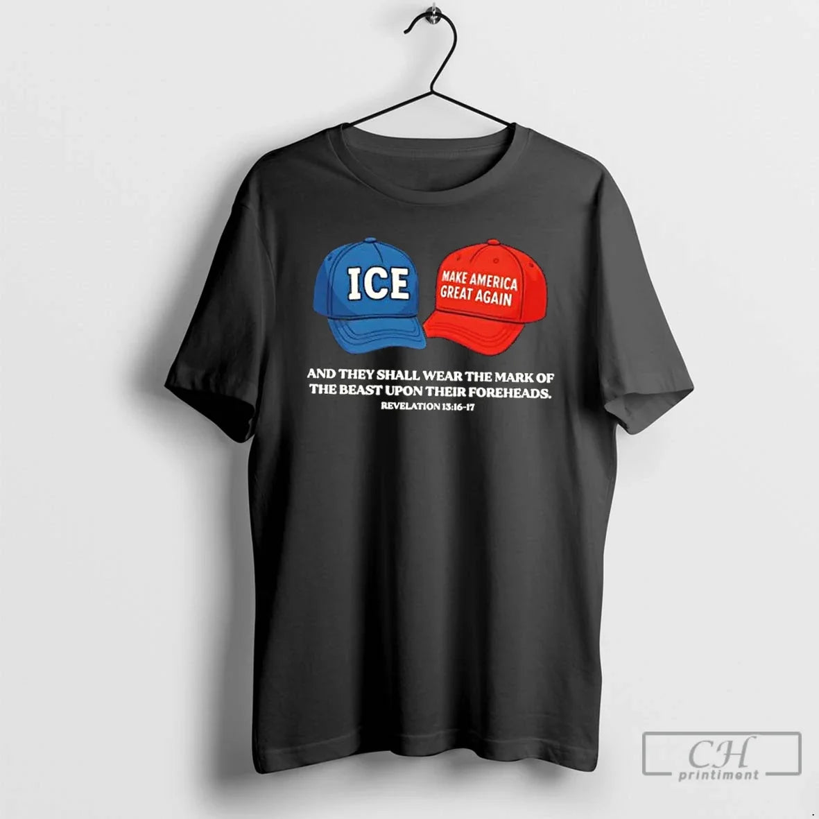 Classic Ice X Maga Craps Hats They Shall Mark Beast - Adult & Kids T-Shirts, Sweatshirts & Hoodies apparel design preview 1