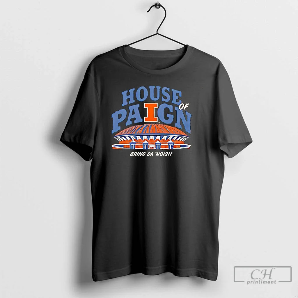 Classic Illinois Fighting Illini Football House Paign - Adult & Kids T-Shirts, Sweatshirts & Hoodies apparel design preview 1