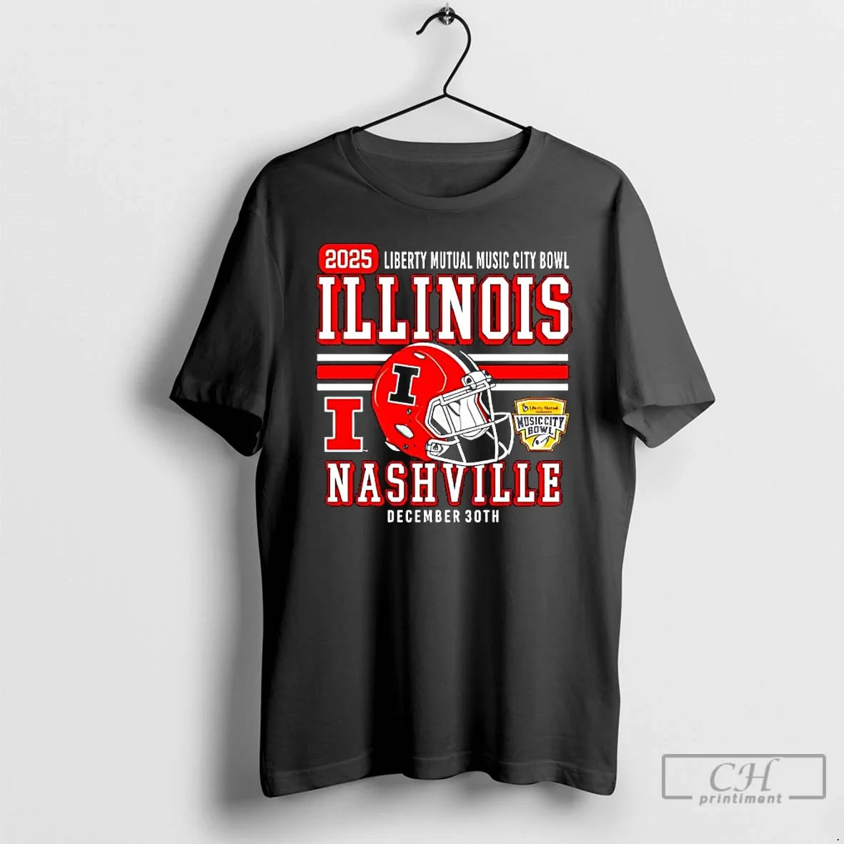 Classic Illinois Football 2025 Liberty Mutual Music - Adult & Kids T-Shirts, Sweatshirts & Hoodies apparel design preview 1