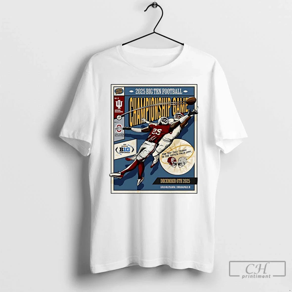 Classic Indiana Football 2025 Big Ten Championship - Adult & Kids T-Shirts, Sweatshirts & Hoodies apparel design preview 1