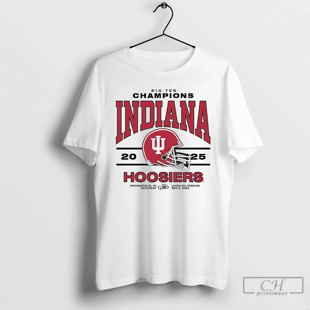 Classic Indiana Football 2025 Big Ten Champs Helmet - Adult & Kids T-Shirts, Sweatshirts & Hoodies apparel design preview 1