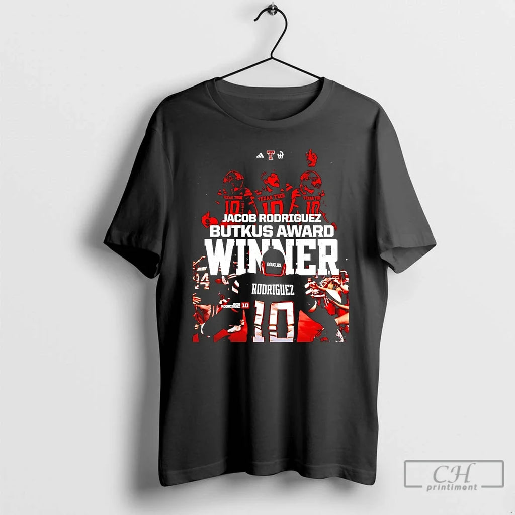 Classic J Rod Is 2025 Butkus Award Winner Texas Tech - Adult & Kids T-Shirts, Sweatshirts & Hoodies apparel design preview 1