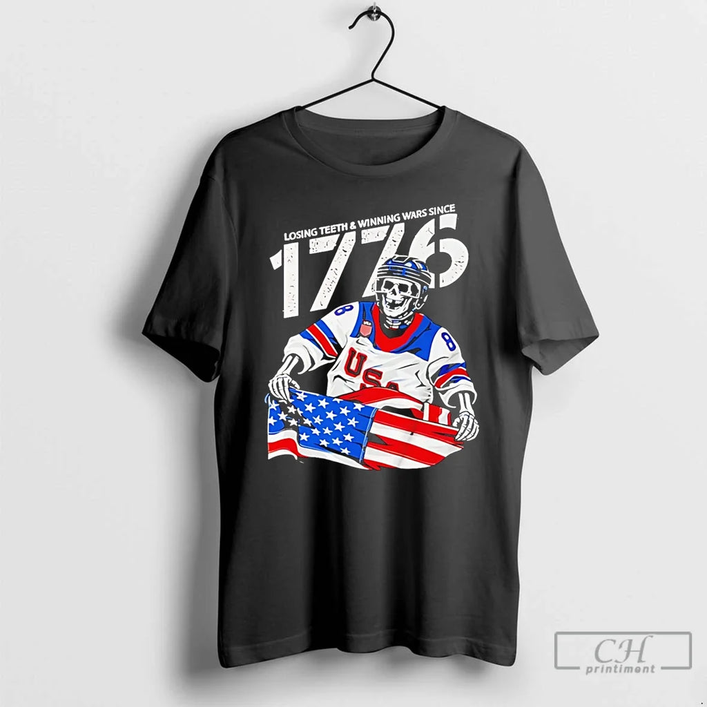 Classic Jack Hughes Losing Teeth Winning Wars Since - Adult & Kids T-Shirts, Sweatshirts & Hoodies apparel design preview 1
