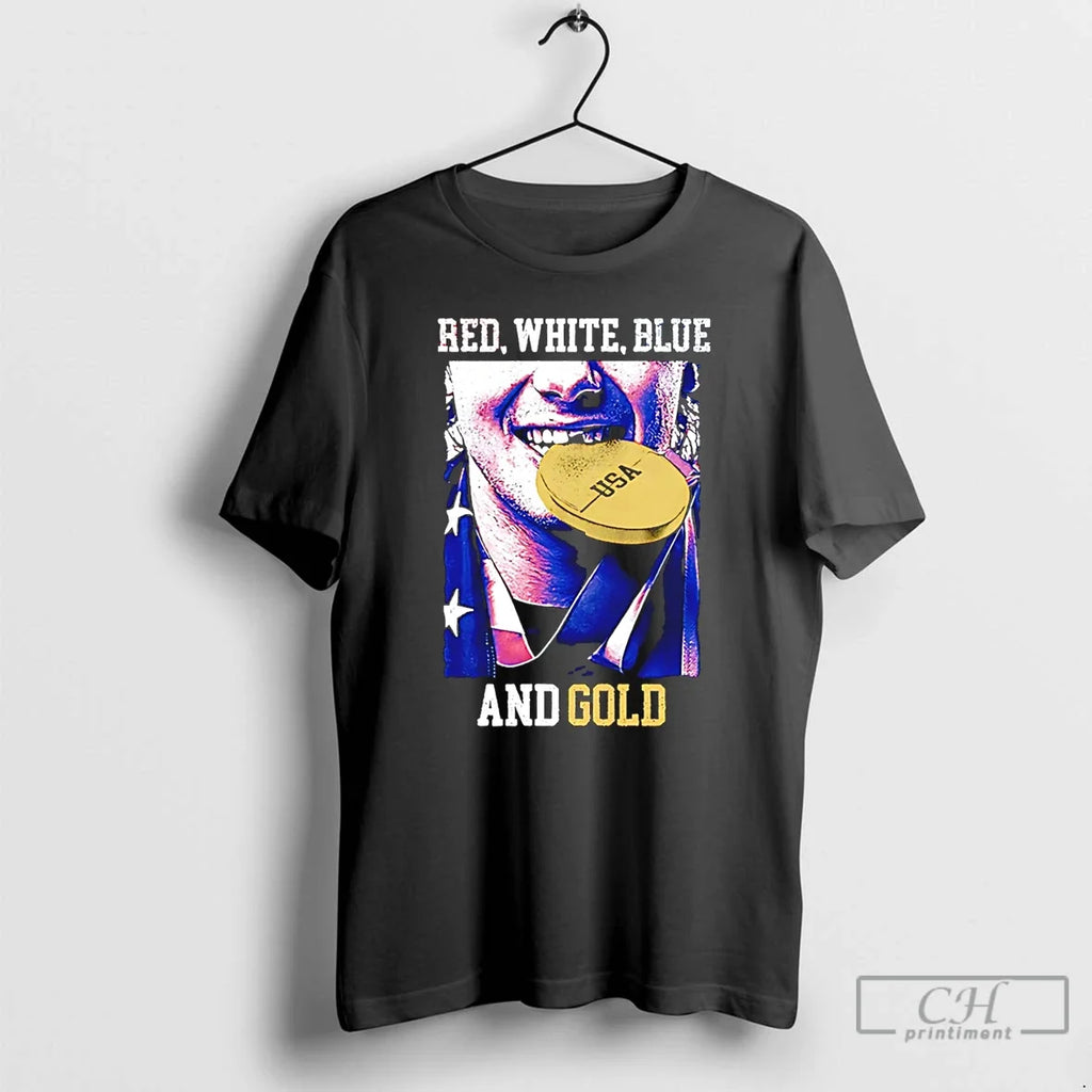 Classic Jack Hughes Red White Blue And Gold Usa - Adult & Kids T-Shirts, Sweatshirts & Hoodies apparel design preview 1