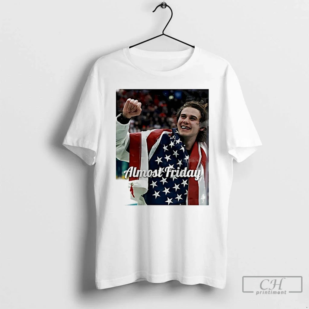 Classic Jack Hughes Celebrating 2026 Winter Olympics - Adult & Kids T-Shirts, Sweatshirts & Hoodies apparel design preview 1