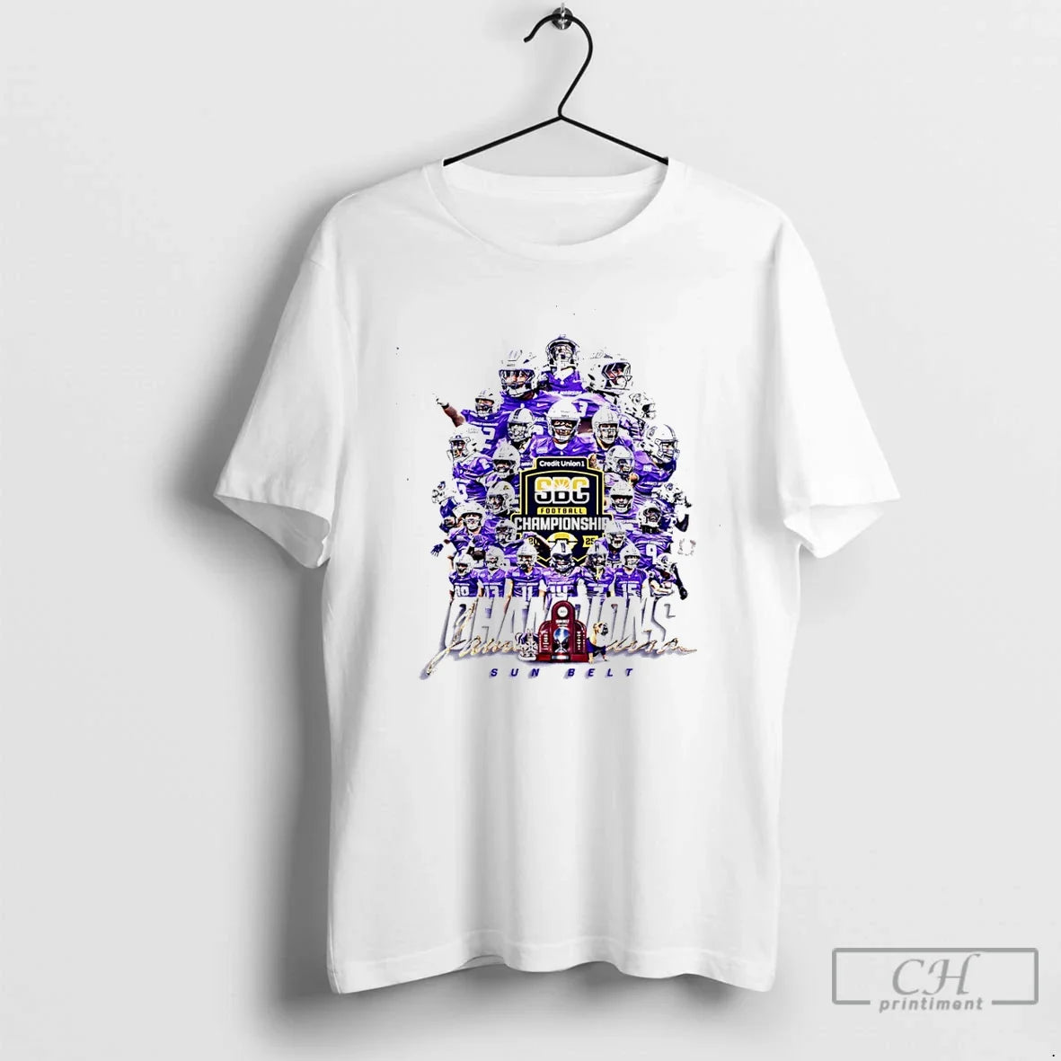 Classic James Madison Dukes 2025 Sun Belt Champions - Adult & Kids T-Shirts, Sweatshirts & Hoodies apparel design preview 1