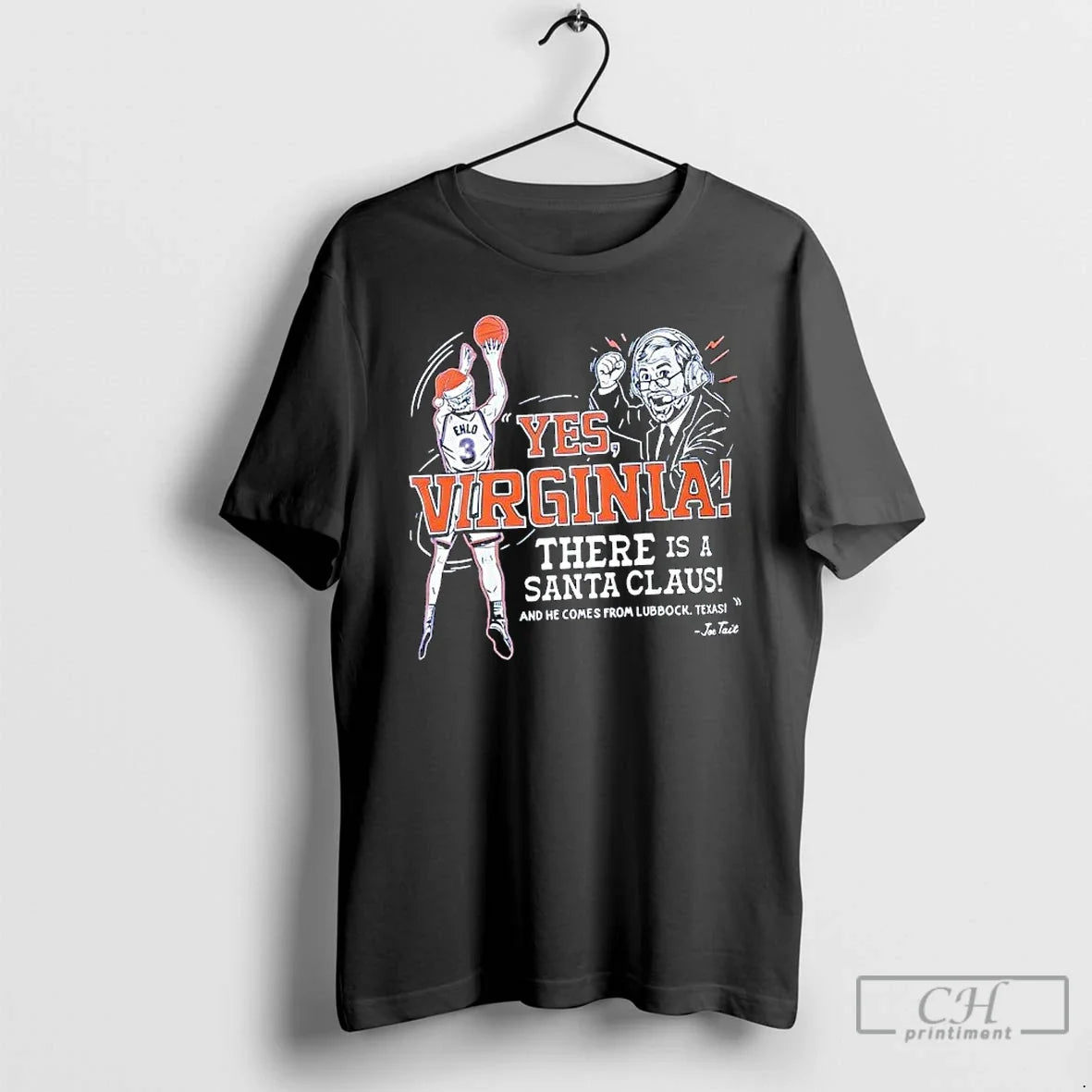 Classic Joe Tait Yes Virginia There Is Santa Claus - Adult & Kids T-Shirts, Sweatshirts & Hoodies apparel design preview 1