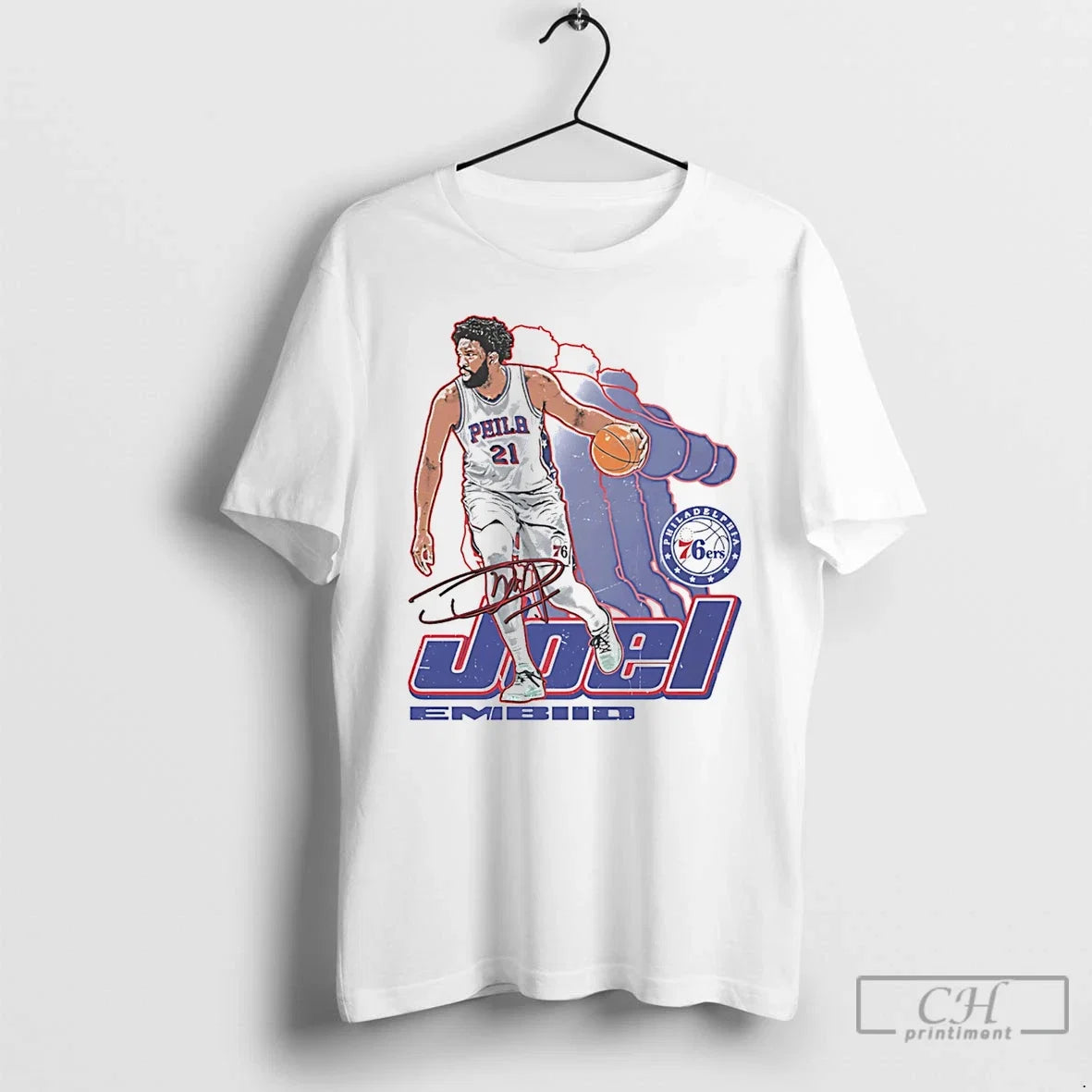 Classic Joel Embiid Philadelphia 76ers Retro - Adult & Kids T-Shirts, Sweatshirts & Hoodies apparel design preview 1