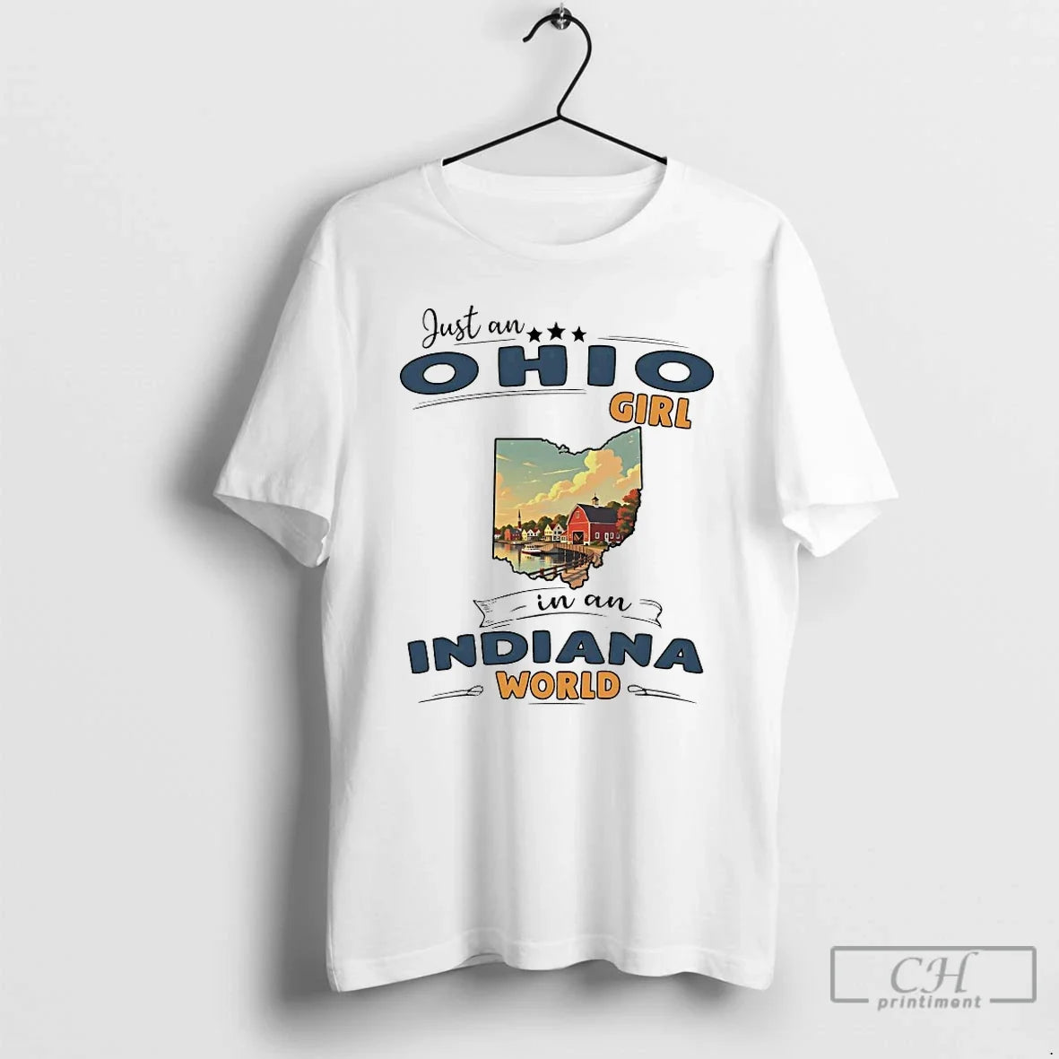 Classic Just An Ohio Girl In Indiana World - Adult & Kids T-Shirts, Sweatshirts & Hoodies apparel design preview 1