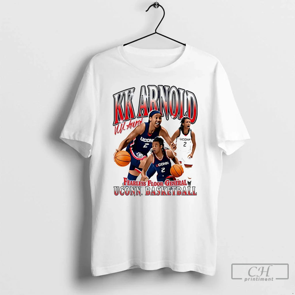 Classic Kk Arnold Uconn Huskies Fearless Floor - Adult & Kids T-Shirts, Sweatshirts & Hoodies apparel design preview 1