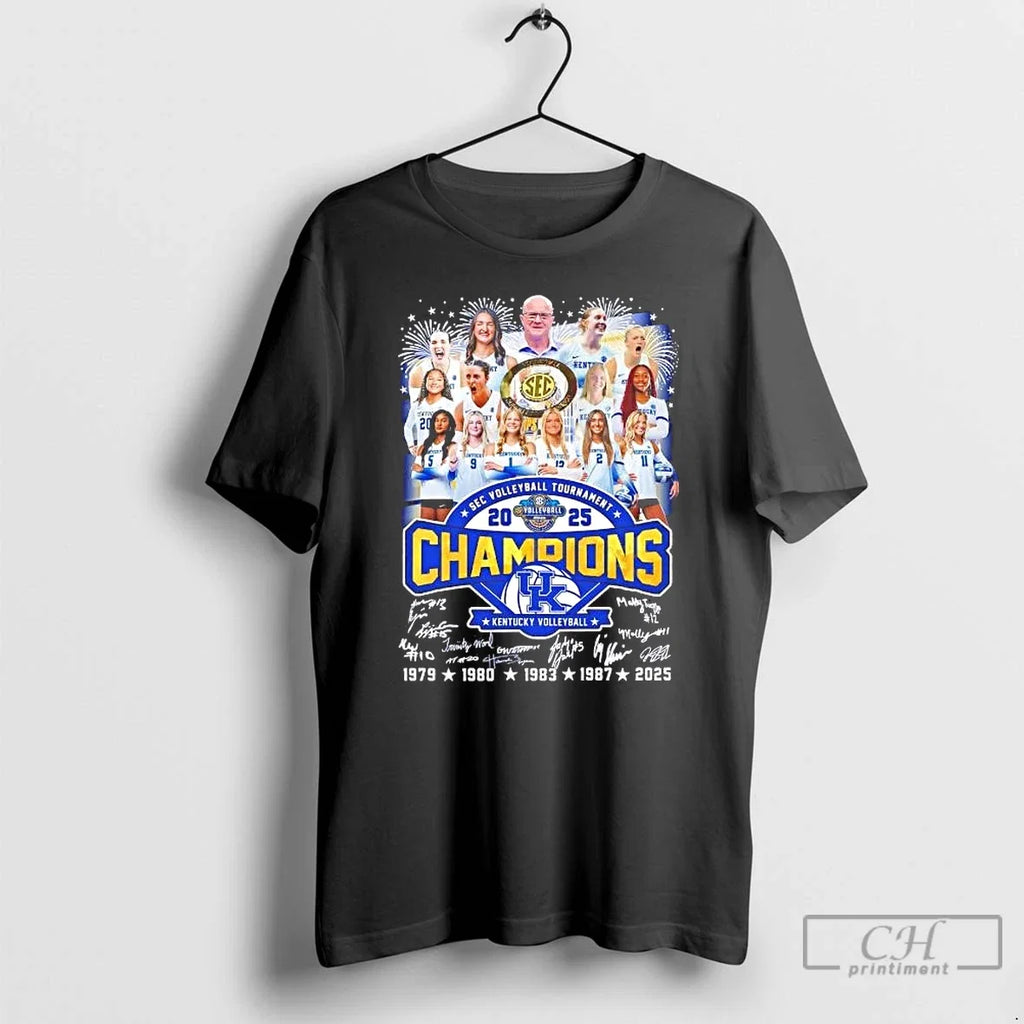 Classic Kentucky Wildcats 2025 Sec 5x Volleyball - Adult & Kids T-Shirts, Sweatshirts & Hoodies apparel design preview 1
