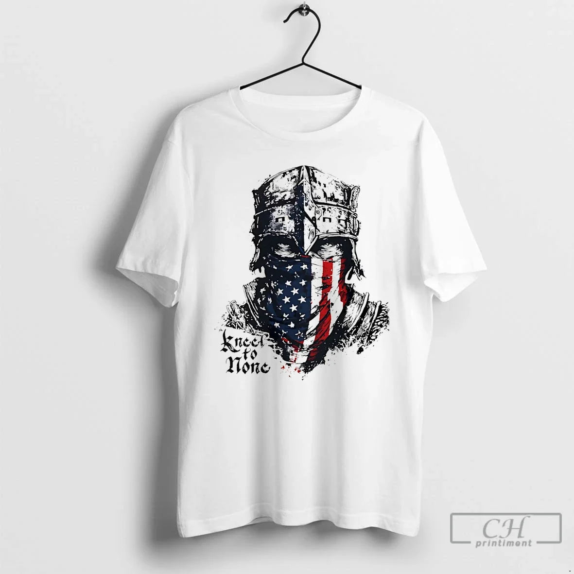 Classic Kneel To None Skull Usa Flag - Adult & Kids T-Shirts, Sweatshirts & Hoodies apparel design preview 1