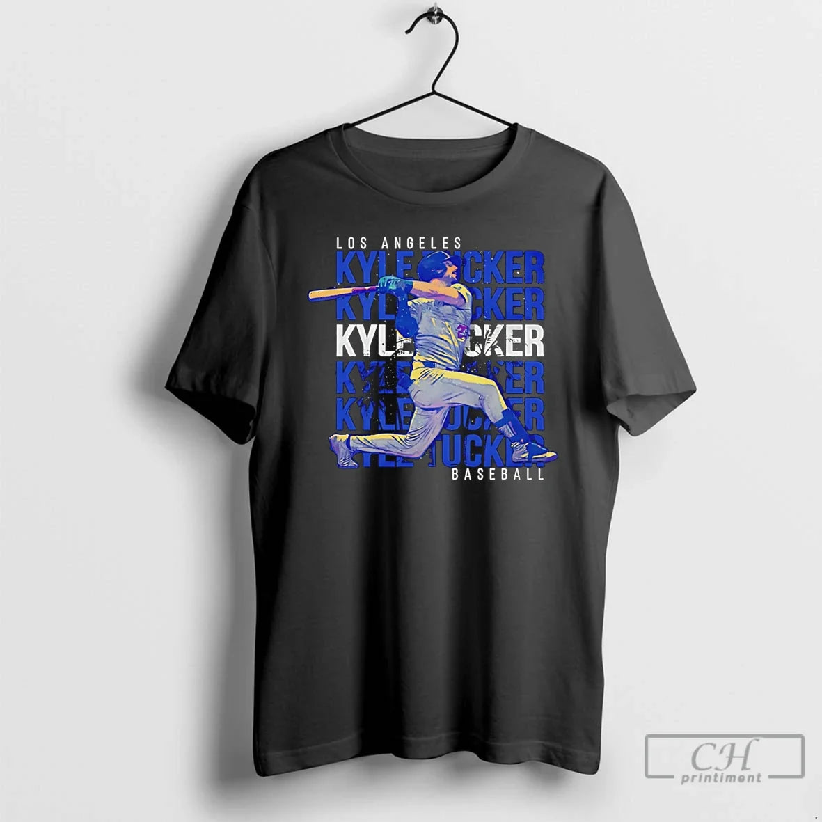 Classic Kyle Tucker Los Angeles Dodgers Name Repeat - Adult & Kids T-Shirts, Sweatshirts & Hoodies apparel design preview 1