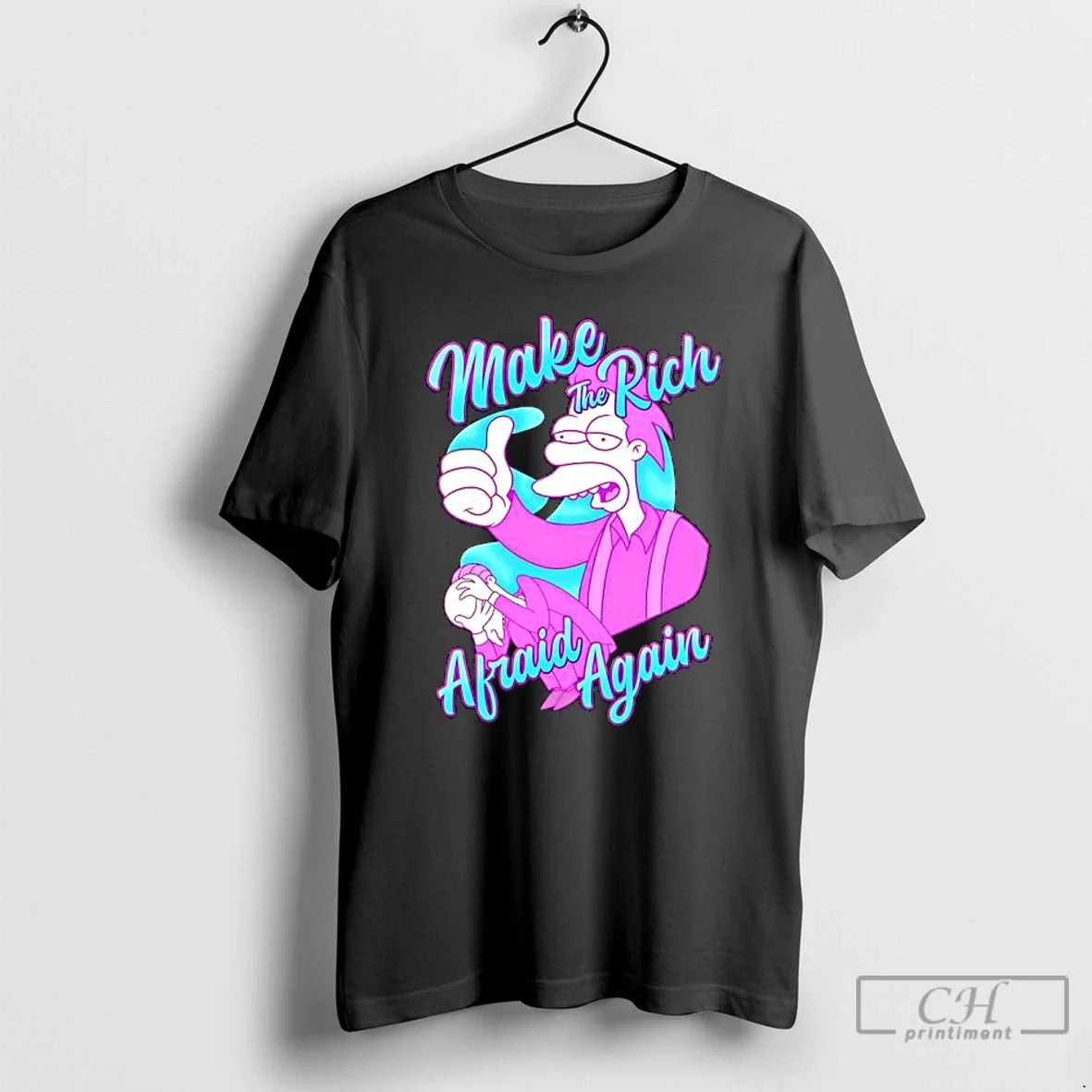 Classic Lenny Leonard Simpsons Make Rich Afraid Again - Adult & Kids T-Shirts, Sweatshirts & Hoodies apparel design preview 1