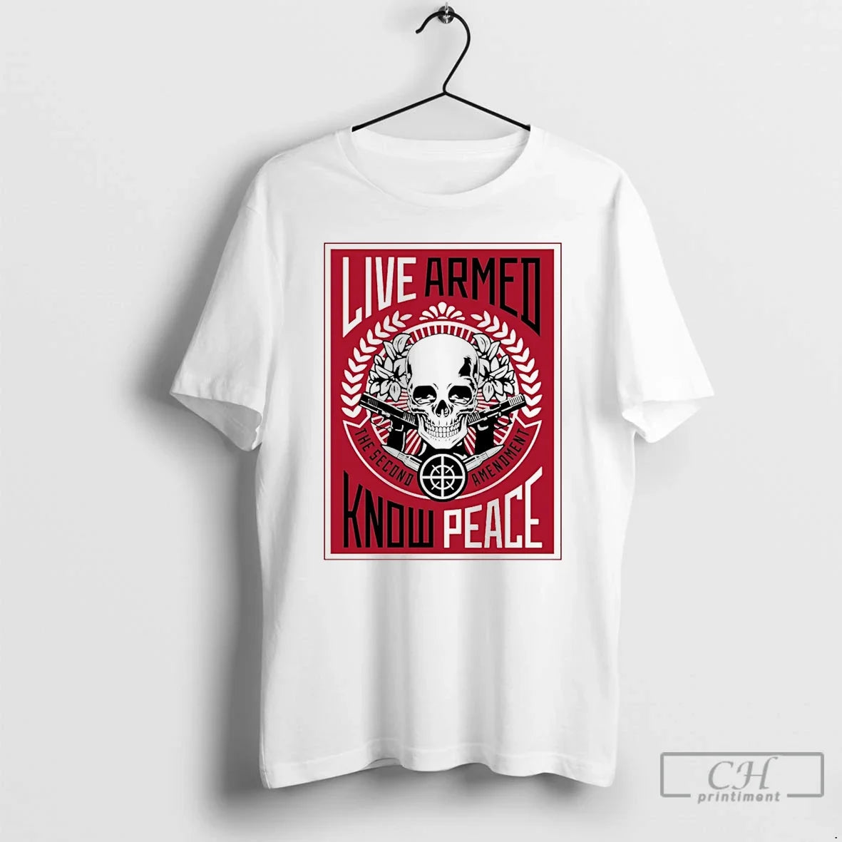 Classic Live Armed Know Peace - Adult & Kids T-Shirts, Sweatshirts & Hoodies apparel design preview 1