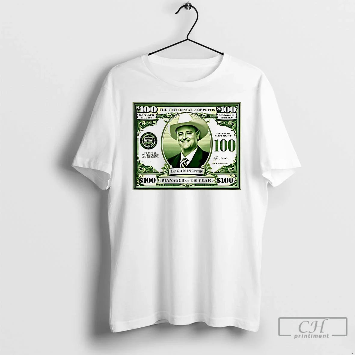 Classic Logan Pettis Manager Of The Year 100 Dollar - Adult & Kids T-Shirts, Sweatshirts & Hoodies apparel design preview 1