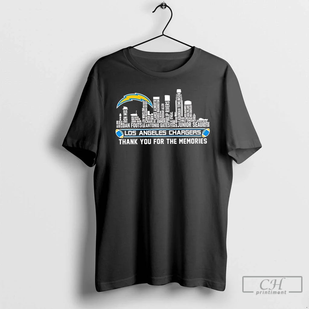Classic Los Angeles Chargers Thank You Memories - Adult & Kids T-Shirts, Sweatshirts & Hoodies apparel design preview 1